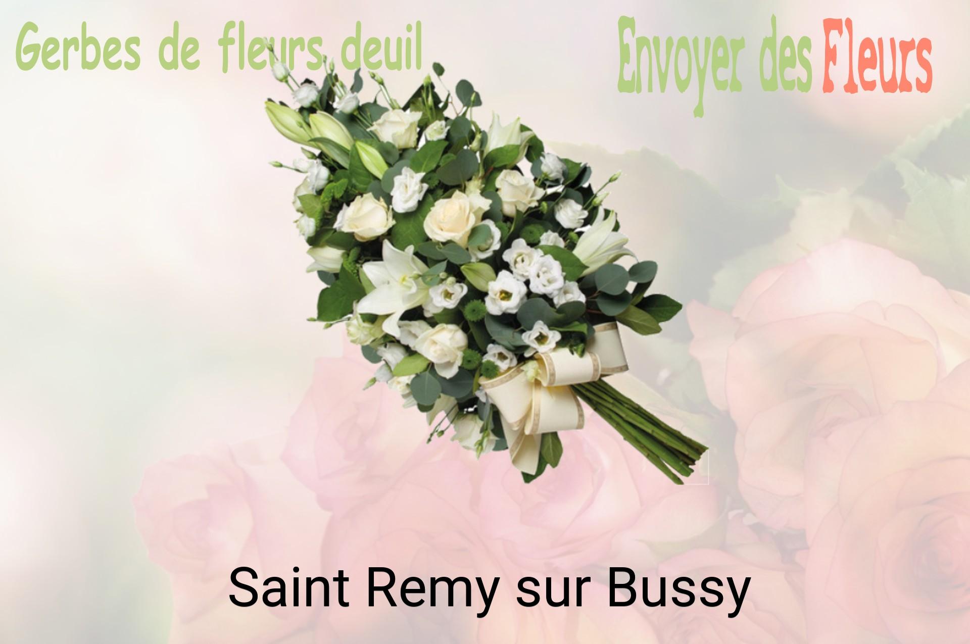 Gerbe de fleurs de deuil livrée à Saint-Remy-sur-Bussy